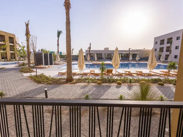 Pool courtyard at The Kaktus Somabay hotel