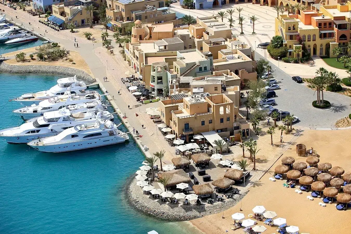 El Gouna, aerial of Abu Tig Marina on the Red Sea
