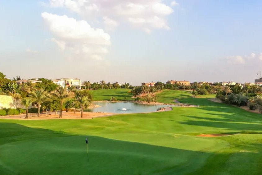 Katameya Heights, the golf course and lake