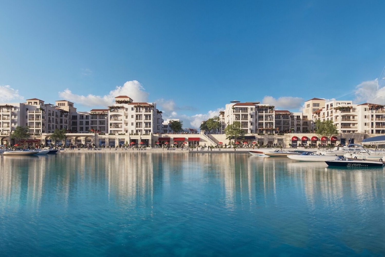 Marassi Red Sea marina waterfront — developer render, Emaar Misr