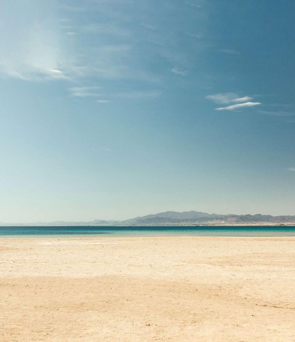 White-sand beach and turquoise water at Somabay
