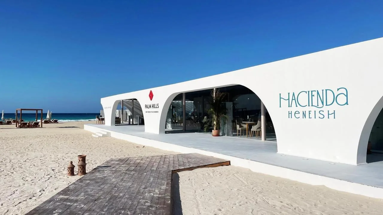 Hacienda Heneish welcome centre beside the sea in a developer-supplied August 2026 photograph